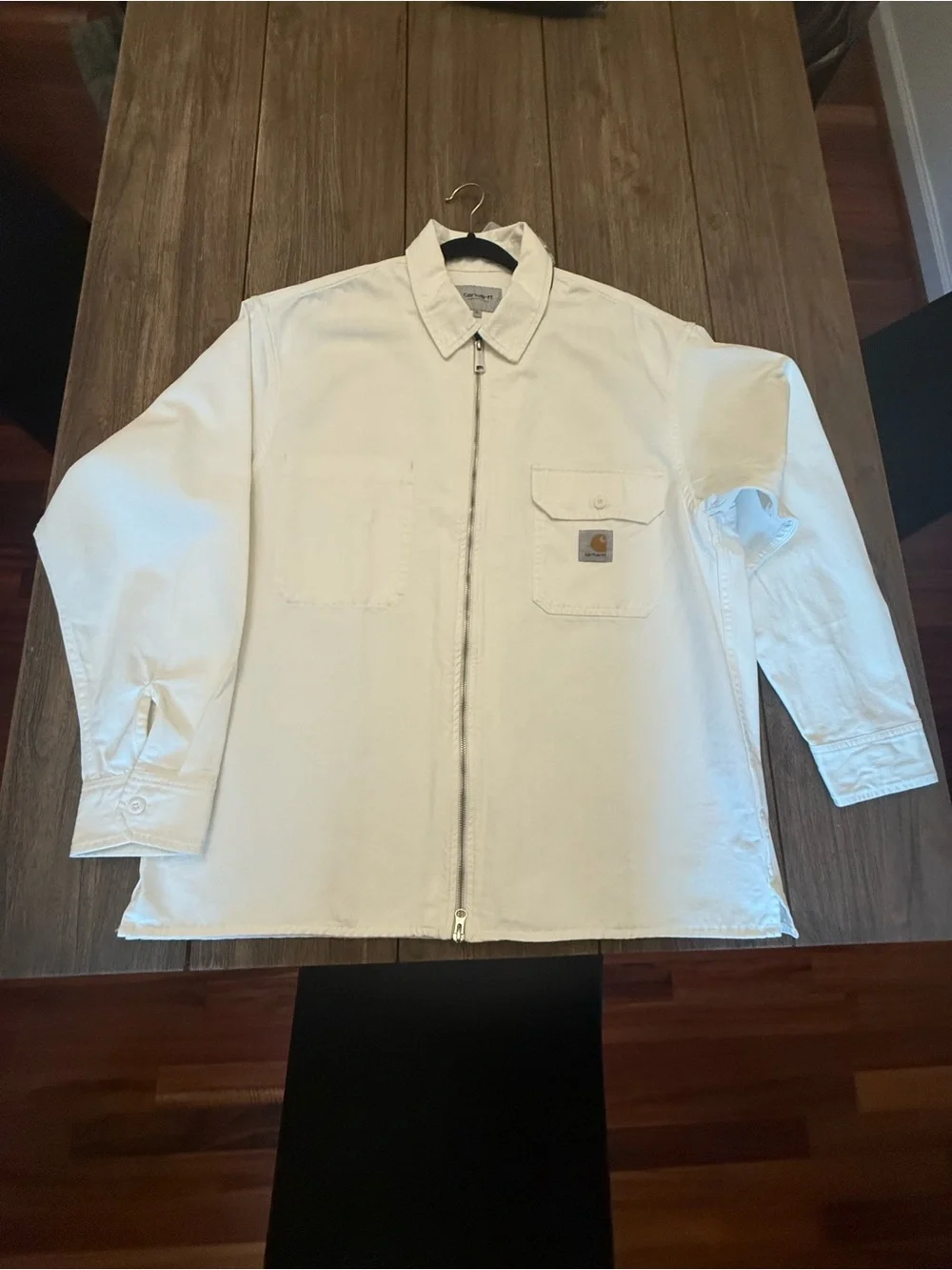 Carhartt WIP Rainer Shirt Jac Off-White Rinsed
